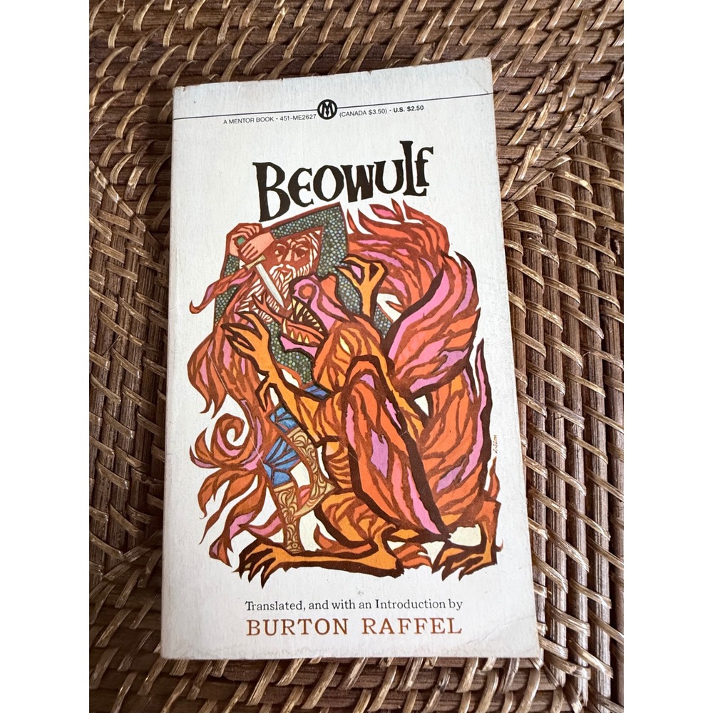 Beowulf Burton Raffel Translation Mentor Book Vintage Paperback 1963 Epic Poem